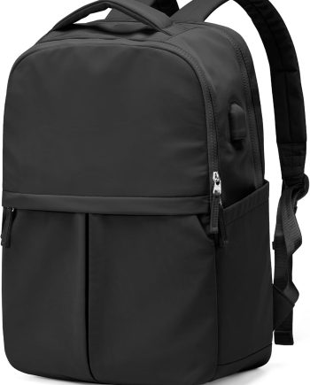 Black Laptop Backpack for Women  Gym Work Teacher Backpack for Men Lightweight Commuter Backpack with Laptop Compartment Large Travel Backpack Casual Daypack Backpacks