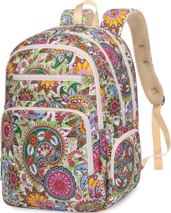 Travel Backpack for Women Large Overnight  Lightweight Casual Daypack College Campus Backpacks Fits 15.6 inch Laptop XL Carry On Back Pack Airline Approved Paisley Print