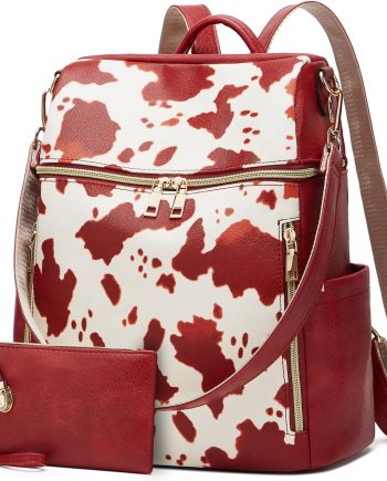 Makes Backpack Purse for Women PU Leather Travel Satchel Handbag Convertible Design Bag with Purse 2 Piece