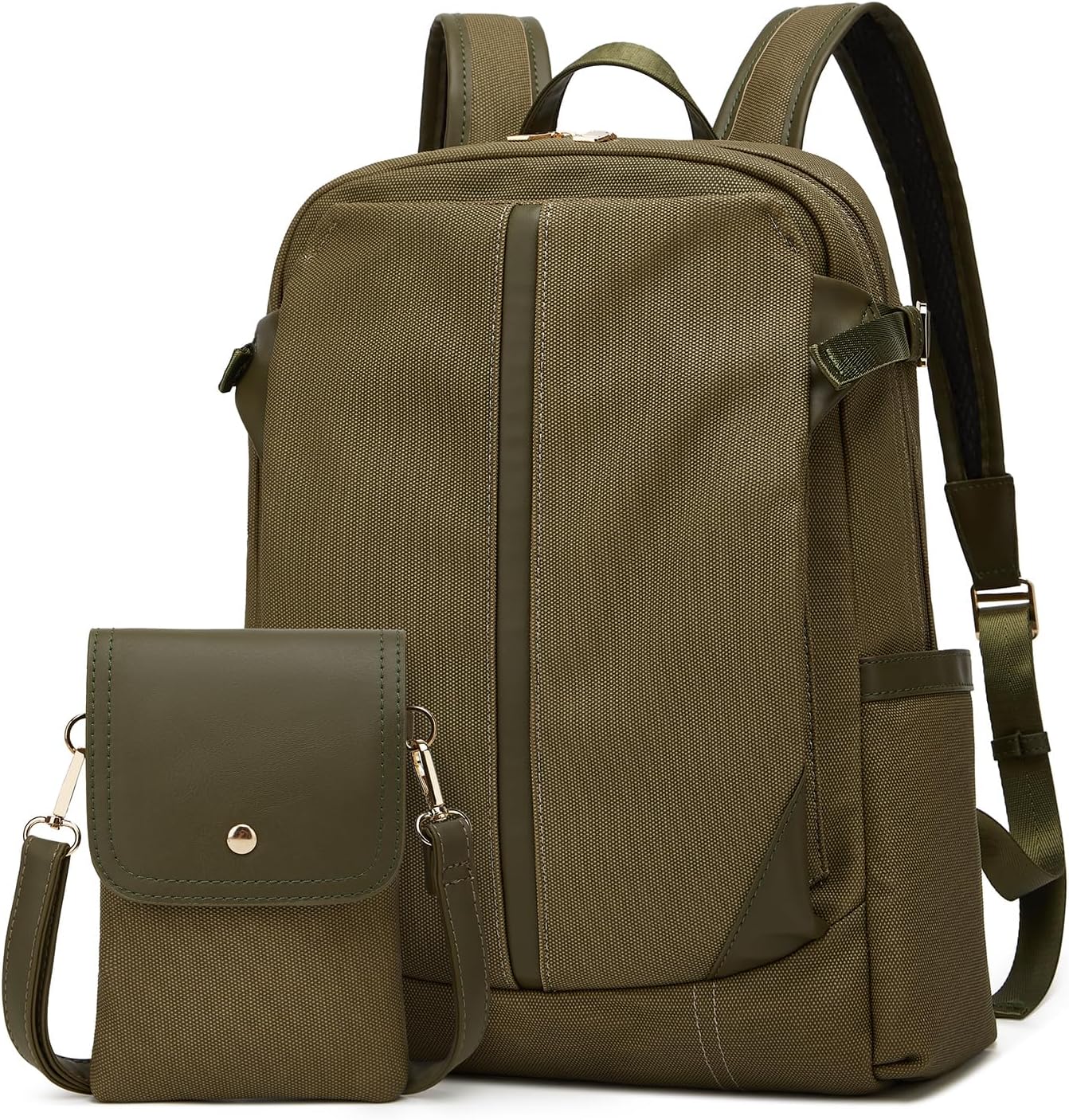 Makes Backpack Purse for Women PU Leather Travel Satchel Handbag Convertible Design Bag with Purse 2 Piece