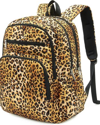 Women's Backpack Leopard Cheetah Print Travel Backpacks Fits 15.6 inch Laptop Water Resistant Carry On Overnight  Airplane Traveling Essentials Casual Daypack