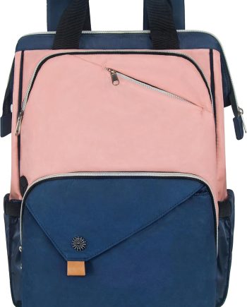 Laptop Backpack, Travel Backpack for Women, Pink Work Backpack (7651-BP)
