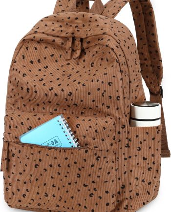 School Backpack for Teens Large Corduroy Bookbag Lightweight 17 inch Laptop Bag for Girls Women Casual High School College